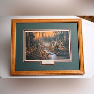 Framed Wolf Wildlife Wall Art Print
